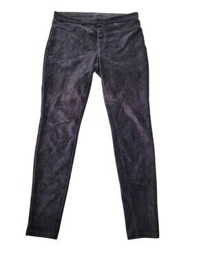 2/$20 HUE Black Corduroy Pull Up Casual Pant Size: M